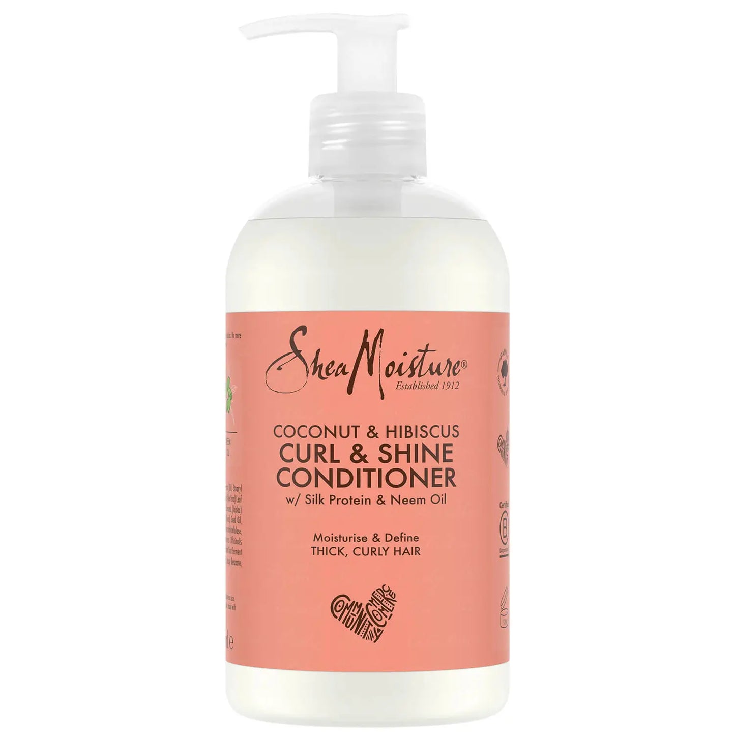 Kondicioner për kaçurrela dhe shkëlqim SHEA MOISTURE me kokos dhe hibiscus 384 ml