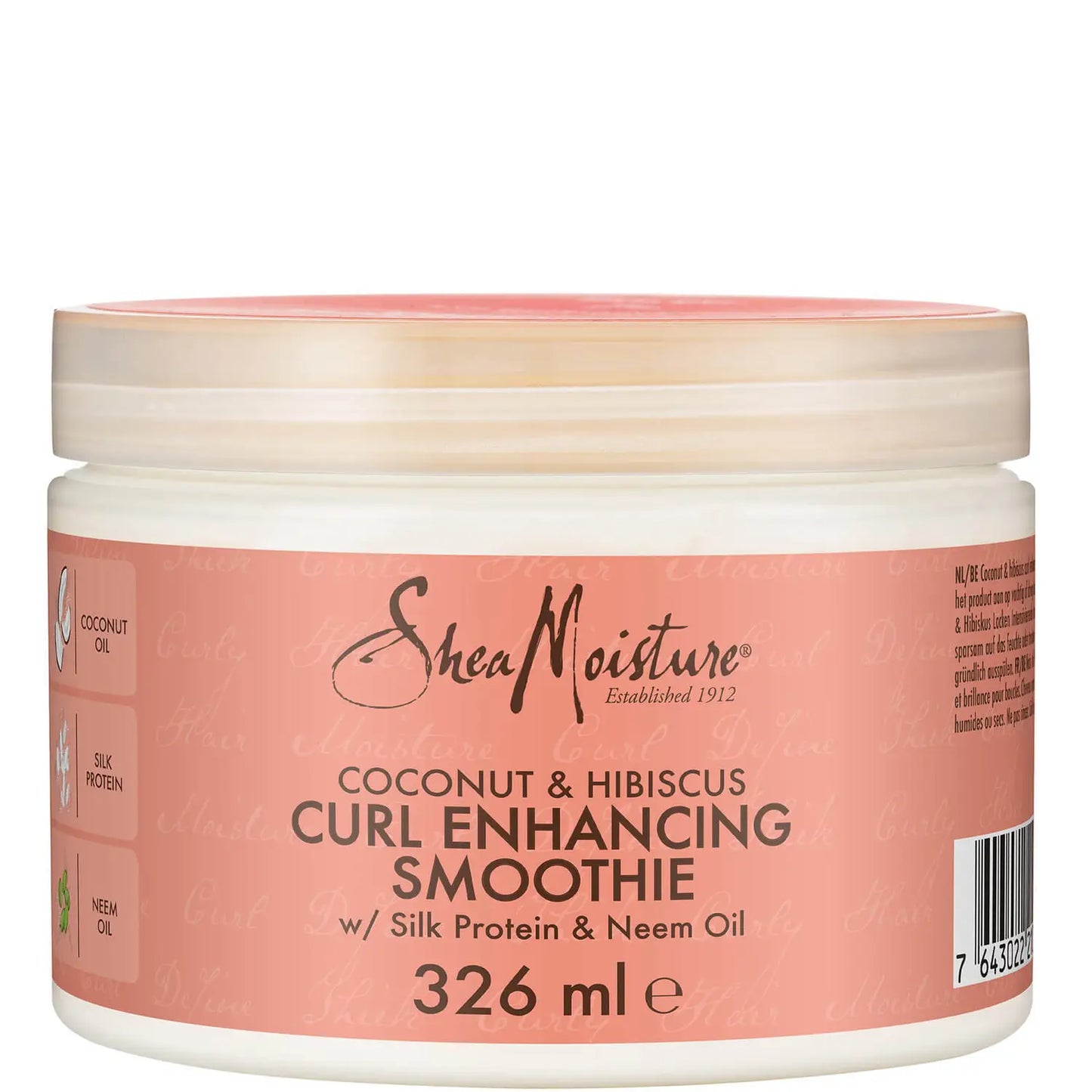 Smoothie për përmirësimin e kaçurrelave të kokosit dhe hibiscus SHEA MOISTURE 326 ml