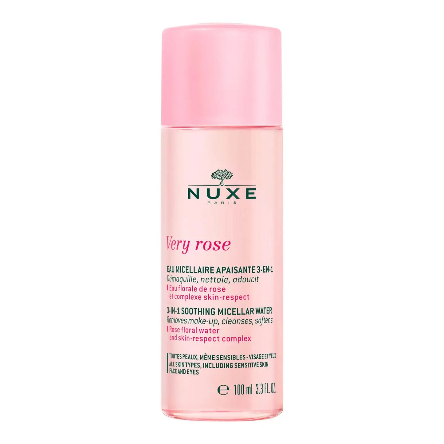 Ujë Micellar qetësues NUXE 3-në-1, Very Rose 100ml