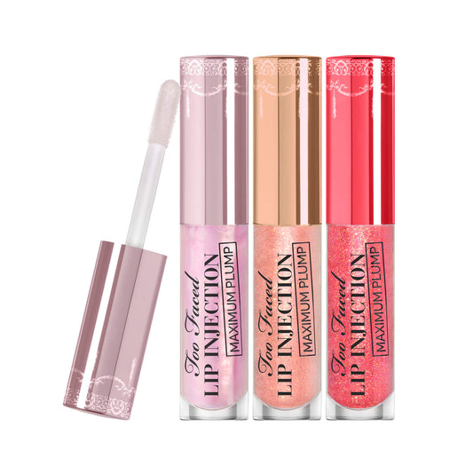 SET SHUMË FACED Plump &amp; Pretty Kisses: Set Trio Lip Plumper Gloss Size Travel