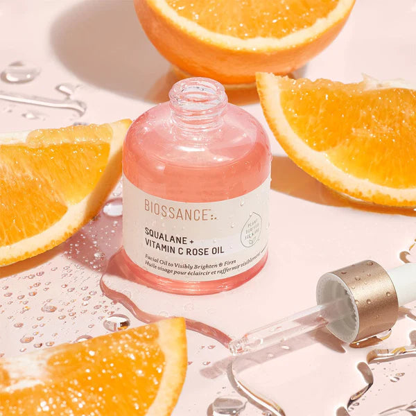 BIOSSANCE Squalane + Vitamina C vaj trëndafili