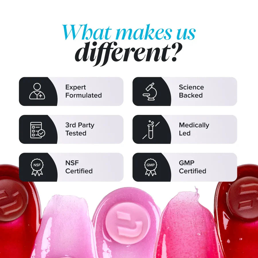 Novomins Hair, Skin & Nail Gummies – Vitamina për Flokë, Lëkurë dhe Thonj