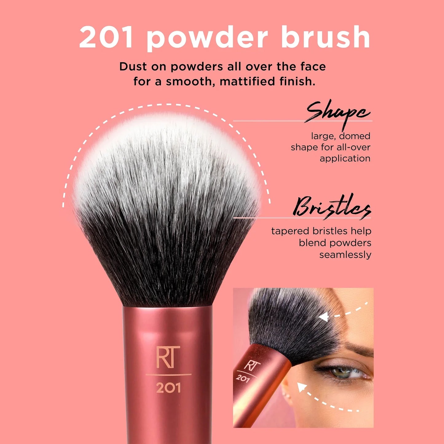 REAL TECHNIQUES Ultra Plush Powder Makeup Brush 201