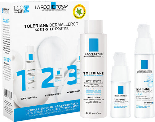 LA ROCHE POSAY Toleriane Dermallergo SOS rutinë me 3 hapa