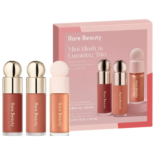 RARE BEAUTY Mini Blush & Luminize Trio